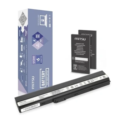 Image de MiTSU Batterie de portable (équivalent à : ASUS A32 K52, N82, A42 07G016EP1875, 07G016ER1875, 07G016EV1875, 70 NXM1B2200Z, NYX1B1100Z, 90 NXM1B2000Y, NYX1B1000Y, A31 B53, A