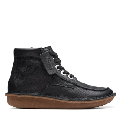 Afbeelding van Clarks Originals Funny Cedar Veterboots, Dames, Maat: 38, Schwarz Leer