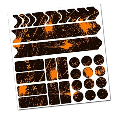 Afbeelding van AlphaShield R159, R161 folio sticker, framebescherming voor fiets, carbon, MTB/BMX, lakbescherming (04 Racing Neon Orange)