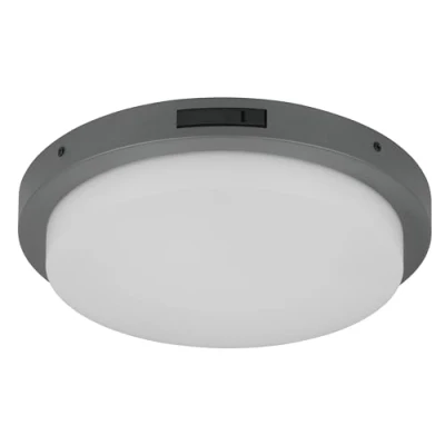 Afbeelding van LED buiten wandlamp Bermejo, rond, sensor, CCT, antraciet