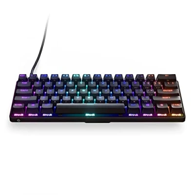 Afbeelding van SteelSeries Apex 9 Mini mechanisch gamingtoetsenbord optische schakelaar 2 punts bediening compacte Esports 60% afneembare schakelaars Amerikaanse lay out (QWERTY)