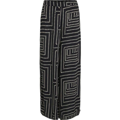 Afbeelding van VILA Broek Frelli Klio Wide Leg Zwart dessin 34