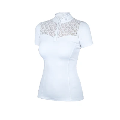 Image de Equestrian Stockholm Competition Shirt Crystal Champion Top White