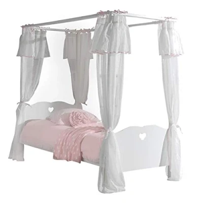Afbeelding van Hemelbed Amori 90x200cm (incl. lattenbodem) met voile wit