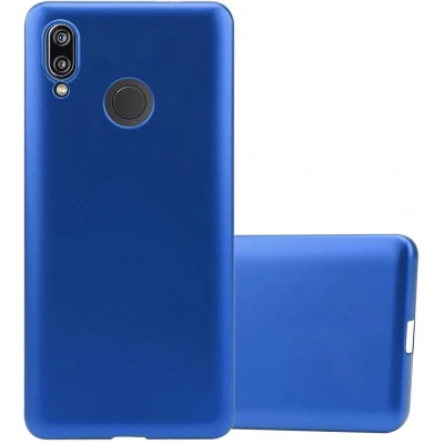 Afbeelding van Cadorabo Hoesje geschikt voor Huawei P20 LITE 2018 / NOVA 3E in METAAL BLAUW Beschermhoes gemaakt van flexibel TPU silicone Case Cover