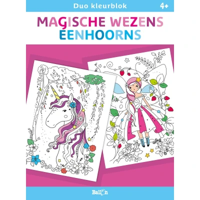 Afbeelding van Uitgeverij ballon duo kleurblok magische wezens en eenhoorns