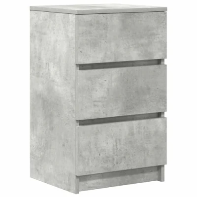 Afbeelding van vidaXL Nachtkastje met 3 lades 39x35x65 cm betongrijs