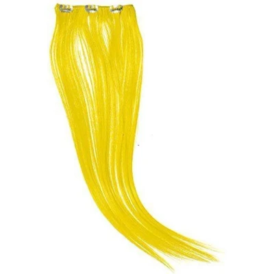 Afbeelding van 45 cm estensioni dei capelli sintetici clip e Go Hairaisers, giallo, 1 pezzo
