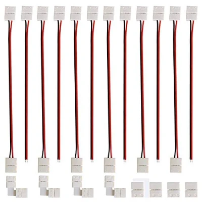 Afbeelding van GTIWUNG 20 stuks 2 polige LED Strip connector, 8mm Stripe connector adapter, 2pin verbindingskabel voor breed SMD 3528 2835 effen strips strips, zonder solderen