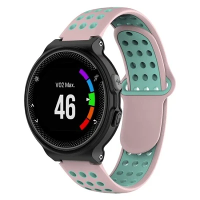 Afbeelding van Siliconen sportbandje Roze + groen Garmin Forerunner 220 / 230 235 620 630 735 (XT)