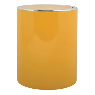 Image de MSV Bad Serie Aspen Design Poubelle de salle bain avec couvercle basculant 6 l (diamètre x hauteur) env. 18,5 26 cm Jaune pastel