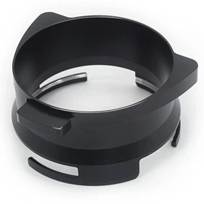 Afbeelding van Koffiedosering, 54 mm doseertrechter, espresso koffie accessoires van aluminium, metaal, voor filterhouder Sage Delonghi Breville, zwart, handvrij