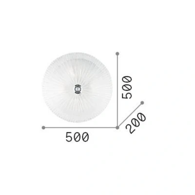Afbeelding van Plafondlamp Ideal Lux Shell, amberkleurig, glas, Ø 50 cm