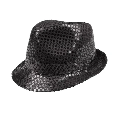 Image de Boland Chapeau à paillettes, unisexe, tenue disco, accessoire, carnaval, costume, fête thème, thème