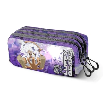 Image de One Piece Luffy Gear Trousse à crayons 5 ventilateurs 2.2 Lilas 23 x 11 cm, Piece, Size, FAN Trick