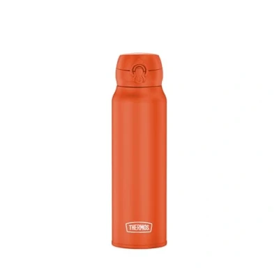 Afbeelding van THERMOS Thermosfles van roestvrij staal, 0,75 liter, oranje, glanzend, 10 uur warm/20 koud, volledig lekvrij, voor water, thee, rustige dranken