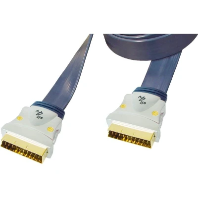 Afbeelding van Premium 21 pins Scart kabel plat 3 meter