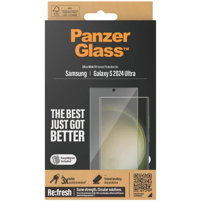 Afbeelding van PanzerGlass Ultra Wide Fit Samsung Galaxy S24 Screenprotector Glas Zwart