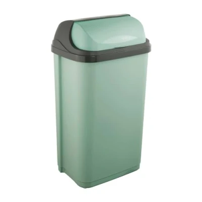 Afbeelding van keeeper Vuilnisbak met draaibaar deksel, 50 l, 39 x 29,5 67,5 cm, Rasmus, groen (Nordic Green)
