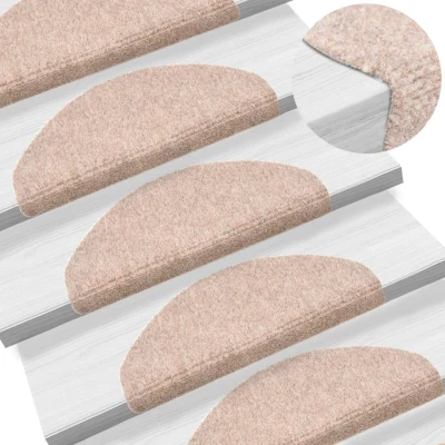 Afbeelding van Trapmatten zelfklevend 10 st 65x21x4 cm naaldvilt bruin