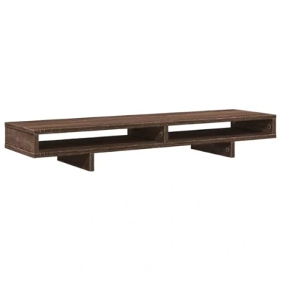Afbeelding van vidaXL Monitorstandaard 100x27x15 cm bewerkt hout bruin eikenkleurig