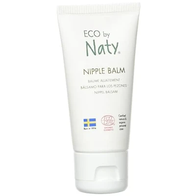 Afbeelding van Eco by Naty, tepelbalsem, gecertificeerde biologische extracten op plantaardige basis, hypoallergeen en dermatologisch getest, 30 ml fles