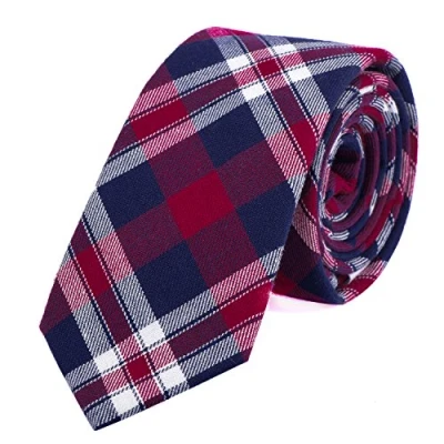 Afbeelding van DonDon Herenstropdas geruit strepen 6 cm