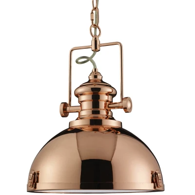 Afbeelding van Searchlight INDUSTRIAL PENDANT Hanglamp 31cm Koper
