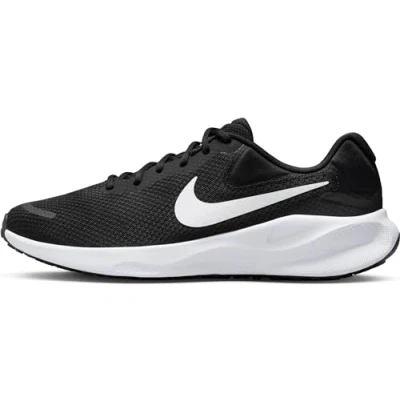 Afbeelding van Nike Performance Revolution 7 Hardloopschoenen neutraal, Heren, Maat: 38.5, Black/white Textiel/ synthetisch