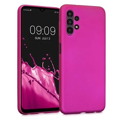Afbeelding van kwmobile telefoonhoesje geschikt voor Samsung Galaxy A13 4G Hoesje smartphone Back cover in metallic roze
