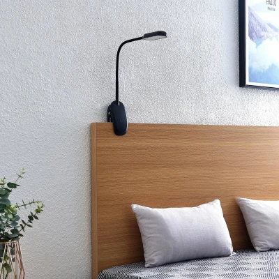 Afbeelding van PRIOS Klemlamp met touchdimmer 1licht ABS, polycarbonaat H: 51 cm zwart Inclusief lichtbron