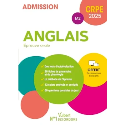 Afbeelding van Anglais epreuve orale d&#039;admission crpe 2024 2025