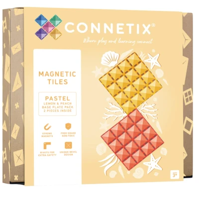 Afbeelding van Connetix uitbreidingsset bodemplaten lemon peach 2st