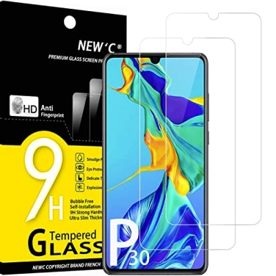Afbeelding van NEW&#039;C 2 Stuks, Screen Protector voor Huawei P30, Gehard Glass Schermbeschermer Film 0.33 mm ultra transparant, resistent, anti kras, vingerafdrukken