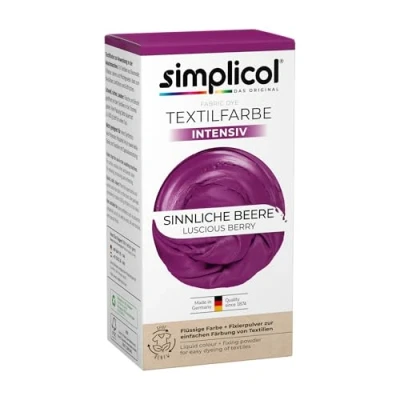Afbeelding van simplicol intensieve express machine verf set (vloeibare zout fixerende kleurstof) verpakking van 600 g Gourmet Berry