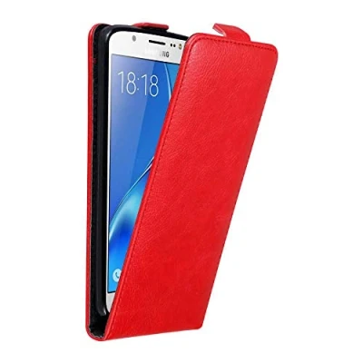 Afbeelding van Cadorabo Hoesje geschikt voor Samsung Galaxy J5 2016 in APPEL ROOD Beschermhoes flip design Case Cover met magnetische sluiting