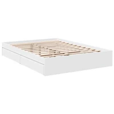 Afbeelding van vidaXL Bedframe met lades bewerkt hout wit 120x200 cm