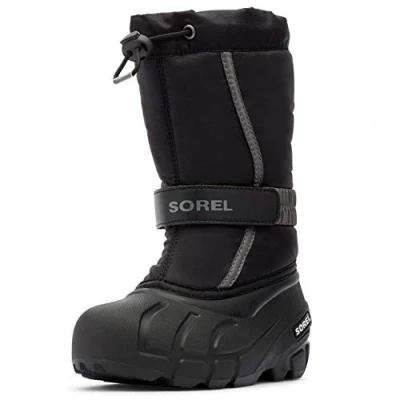 Afbeelding van Sorel Childrens Flurry Unisex Snowboots voor kinderen, Maat: 30, Black/city grey Textiel/ synthetisch
