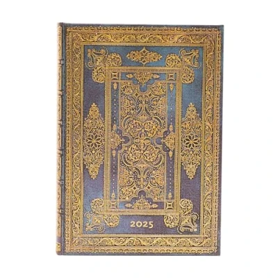 Afbeelding van Luxe Design Blue (Luxe Design) Midi 12 month Day at a time Hardback Dayplanner 2025 (Elastic Band Closure)
