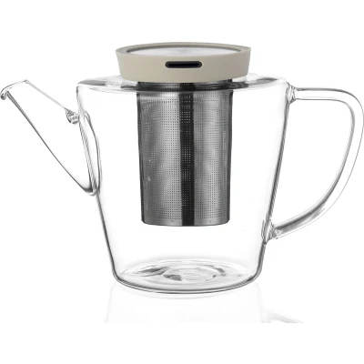 Afbeelding van Viva Scandinavia Koffie &amp; Thee Infusion Theepot Glas 1 l Grijs