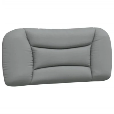 Image de vidaXL Coussin de tête lit gris clair 90 cm tissu
