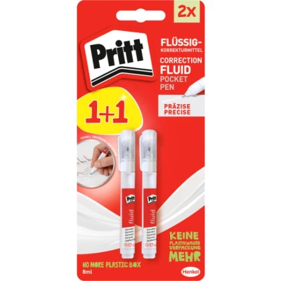 Afbeelding van Correctiepen Pritt fluid 8ml 2 stuks op blister