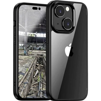 Afbeelding van JT Berlin Pankow Hybrid Backcover Apple iPhone 13 Zwart, Transparant Stootbestendig, Inductieve lading
