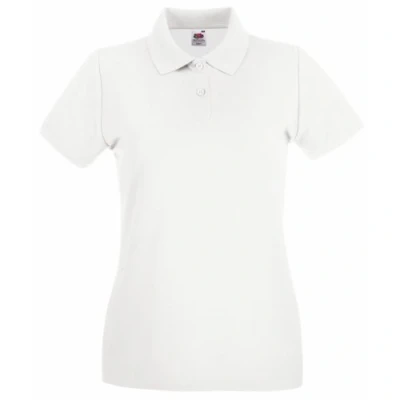 Afbeelding van Fruit Of The Loom Vrouwen Dames Fit Premium Poloshirt Met Korte Mouwen (Wit)