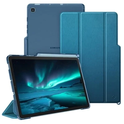 Afbeelding van Fintie Hoes voor Samsung Galaxy Tab S6 Lite, Silm Beschermhoes met transparante achterkant afdekking cover automatische slaap /waakfunctie Lite 10,4&quot; SM P610/ P615, Middernachtblauw