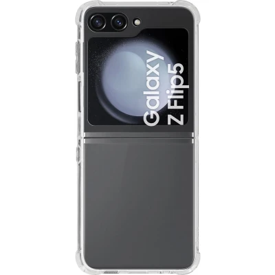 Afbeelding van iMoshion Hoesje Geschikt voor Samsung Galaxy Z Flip 5 Siliconen Shockproof Case Transparant