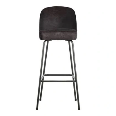 Afbeelding van BePureHome Vogue Barkruk H 103 cm Ecoleer Zwart