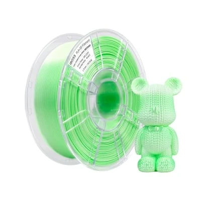 Afbeelding van iBOSS PLA Plus (PLA+) filament voor 3D printers, 1,75 +/ 0,02 mm, 1 kg spoel, Pro filament, tweekleurig compatibel met de meeste FDM printers (kleurverloop groen wit)