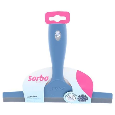 Afbeelding van Sorbo Easy Click On douchewisser met ronde zuignap voor eenvoudig ophangen, laat geen sporen achter, onmisbaar huishoudelijk artikel, blauw