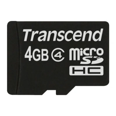 Afbeelding van Transcend TS4GUSDC4 Micro SDHC, 4 GB, Class 4, GB Flash geheugen, zwart